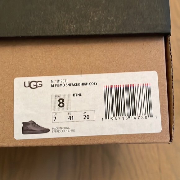 UGG men’s Pismo Sneaker High Cozy size 8 - Picture 6 of 7